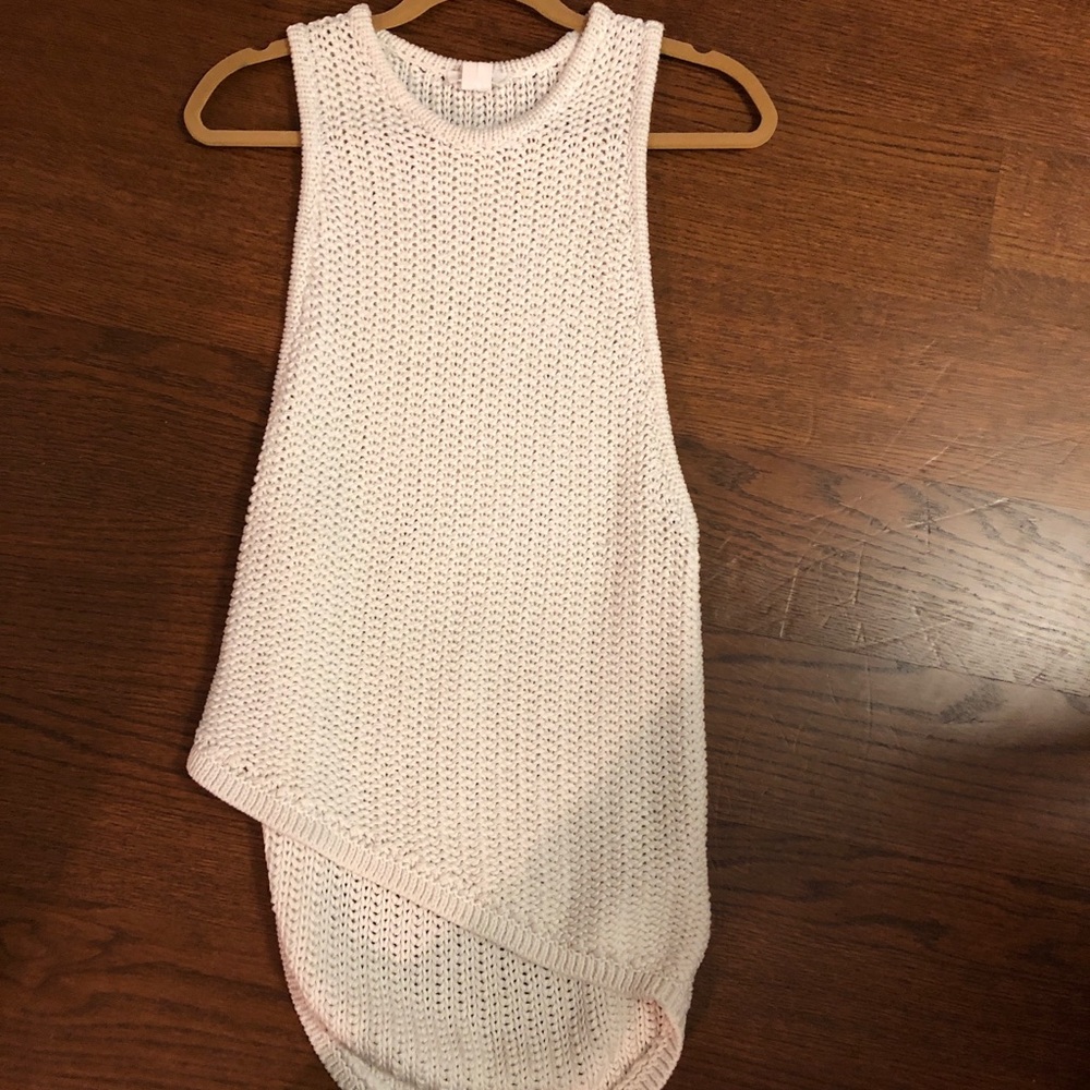 Helmet Lang high low sleeveless sweater